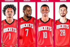 范喬丹大傷誰打控衛(wèi)？火箭能排出好幾套5人都在2米以上的先發(fā)陣容