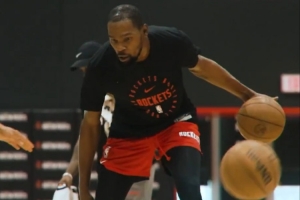 火箭官方曬KD訓(xùn)練視頻預(yù)熱：周一媒體日 大家好好熬過周末吧