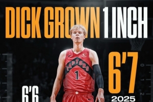 我也長高了！迪克官方身高數(shù)據(jù)比上賽季高了1英寸 現(xiàn)在201CM