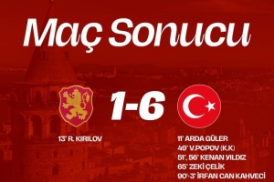 世預(yù)賽-土耳其6-1大勝保加利亞，伊爾迪茲梅開二度、居萊爾傳射