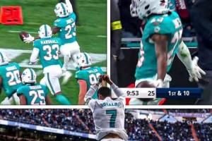 伯納烏再現(xiàn)C羅Siu慶祝！NFL西班牙賽，球員與伯納烏球迷激情同Siu