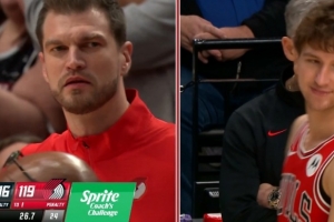 很關(guān)鍵！懷特造成殺傷 開(kāi)拓者挑戰(zhàn)成功取消犯規(guī)&改判中圈跳球