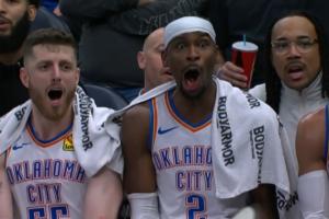 ??這氛圍！杰林垃圾時間救球摔老狠：SGA嚇歪嘴 哈滕捂臉