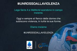 向暴力說不！支持公益活動，本輪意甲所有球員臉頰涂上一抹油彩