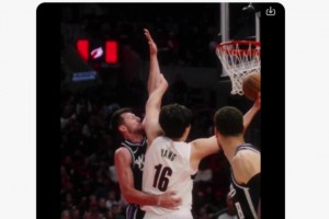 給予肯定！開拓者官推曬楊瀚森背運(yùn)過人上籃：高難度終結(jié)！